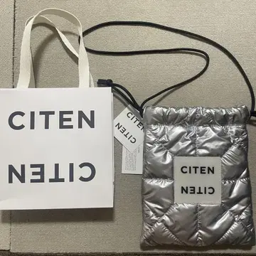 CITEN 패딩 복조리 숄더 실버 시텐 2way 백