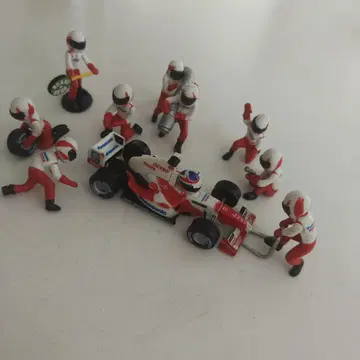 도요타 F1 팀 피규어 세트 피트 작업