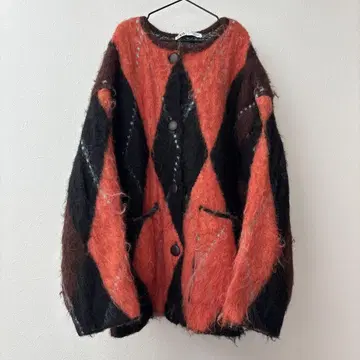 ZARA 자라 아가일 무늬 니트 가디건