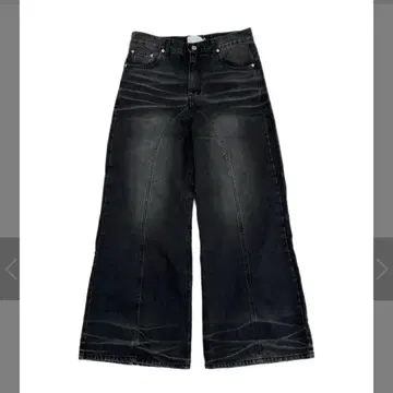 chikashitsu + back snap wide denim pants