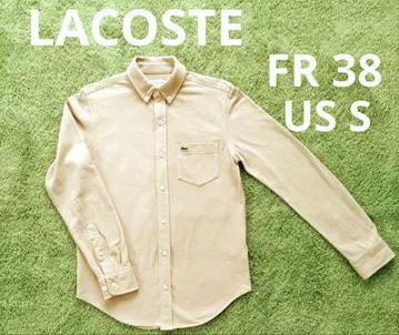 LACOSTE 라코스테 코튼 x 린넨 사슴 무늬 면 긴팔 버튼 다운 셔츠