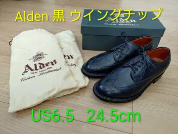 Alden 블랙 윙팁 슈즈 US6.5 24.5cm
