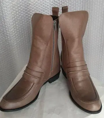 히미코 가죽 지퍼 부츠 24cm (시착만 한 상품)