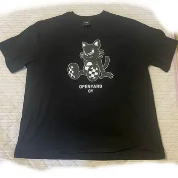 OY 고양이 T셔츠 블랙 L