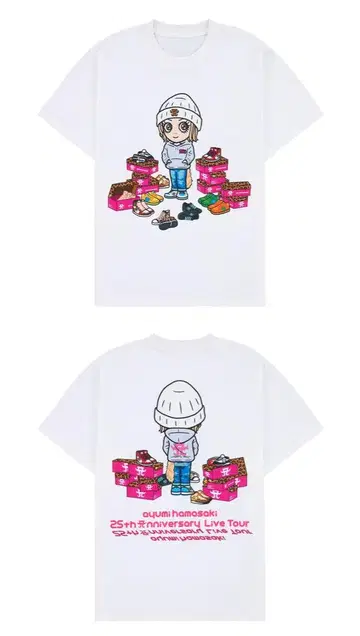 [ 새상품급 ] 하마사키 아유미 25th Anniversary T셔츠