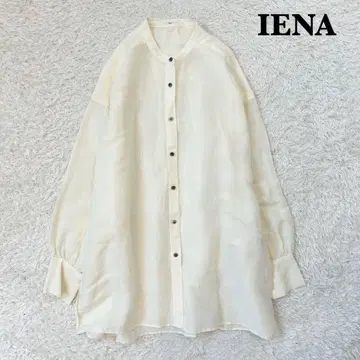 이에나 IENA 라미셀 백 개더 셔츠 내추럴 38