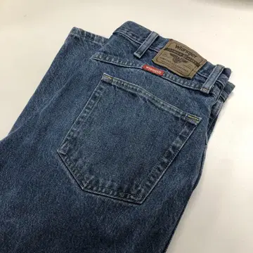 랭글러 W35 L30 스트레이트 데님 인디고 블루 남성용 L