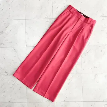 유나이티드 애로우즈 와이드 팬츠 여성용 빨간색 레드 38