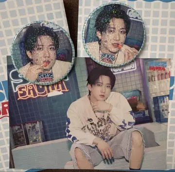 Stray Kids POPUP SAUNA 랜티큘러 캔뱃지 창빈
