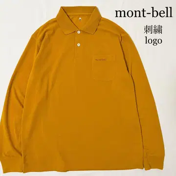 mont-bell 몽벨 자수 로고 롱 슬리브 피케 셔츠 아웃도어