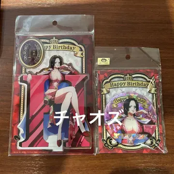 무기와라 스토어 한정판 원피스 벌스데이 캔뱃지 아크릴 스탠드 핸콕