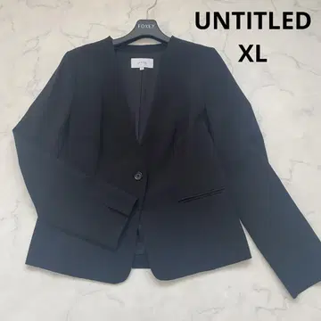 언타이틀 빅 사이즈 노카라 자켓 다크 그레이 사이즈 4 워셔블