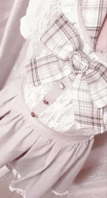 LIZLISA 레이스 에이프런풍 카슈쿨 원피스