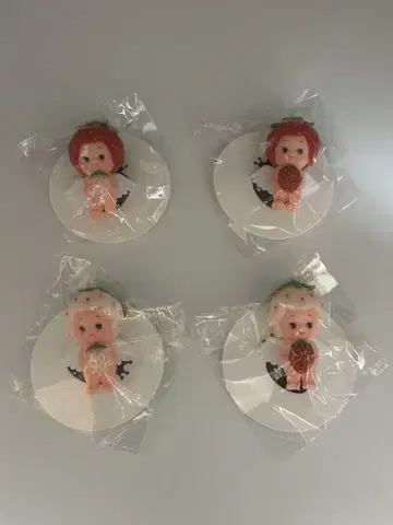 큐피 딸기 천사 스트랩 4개 세트