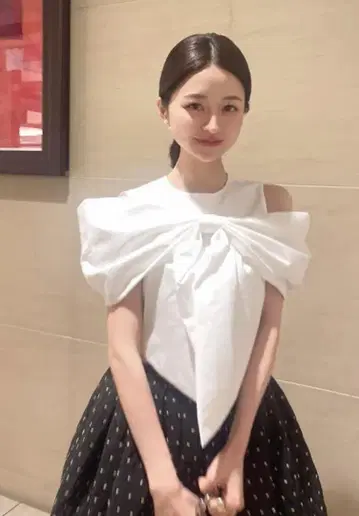bibiy anne ribbon blouse white
