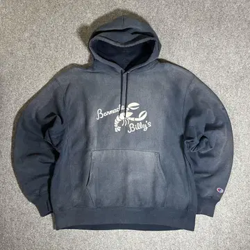00s Champion 리버스 위브 후드티 XL 기업계 페이드