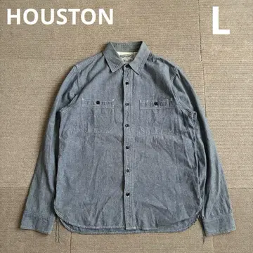 HOUSTON 휴스턴 US NAVY 샴브레이 셔츠 L 긴팔