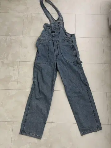 데님 블루 서스펜더 포함 오버롤