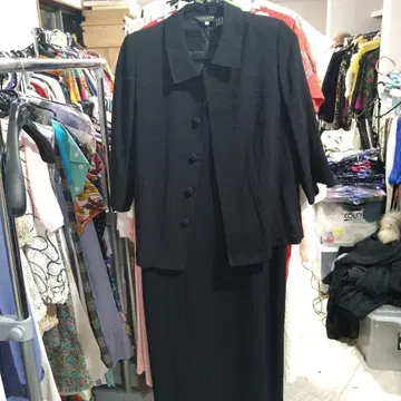 여성용 포멀 앙상블 원피스 자켓 38