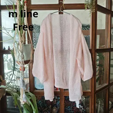 m line 핑크 니트 가디건 긴팔 정가 6930