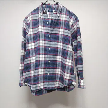 랄프 로렌 플란넬 셔츠 S 150 마드라스 타탄 체크