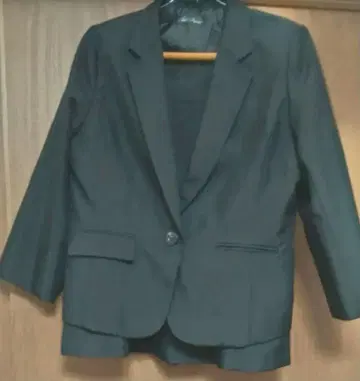 블랙 스커트 수트 상하의