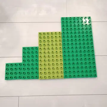정품 레고 듀플로 기초판 LEGO 그린 옐로우 그린 플레이트 4개 세트