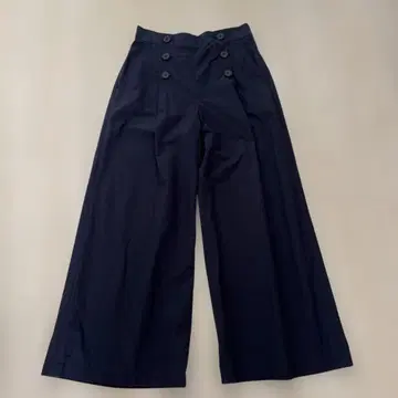 [ UNTITLED ] 네이비 버튼 와이드 팬츠