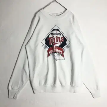 3340 80s USA제 MLB 미네소타 twins 긴팔 맨투맨 화이트