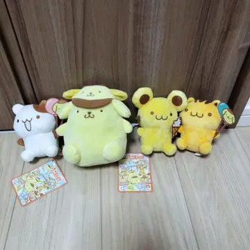 폼폼푸딩 딸기신문 638호 콜라보레이션 봉제 인형 4종 세트