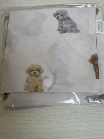 젤라또피케 토이 푸들 패턴 에코백 핑크