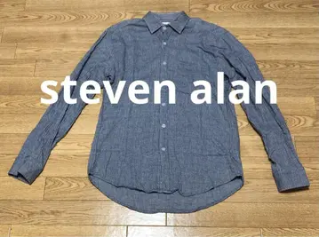 USA제 스티븐 앨런 steven alan 주름 가공 긴팔 셔츠 무지