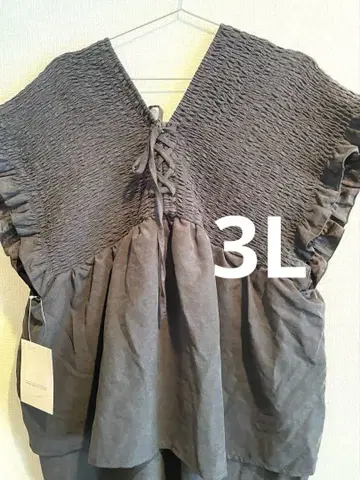 페플럼 셔링 원피스 3L 블랙 hina yuki 시마무라 코마치