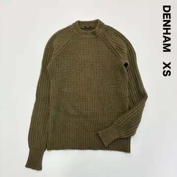 DENHAM 덴함 리브 크루넥 니트 XS 올리브 스웨터