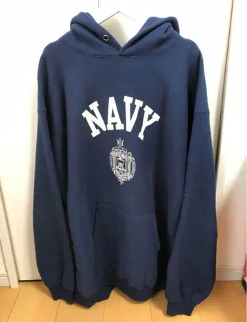 BUZZ RICKSON'S x BEAMS 별주 navy 후드티 XL