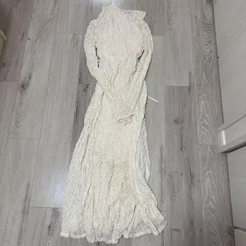 아이보리 레이스 롱 원피스 플레어 아이디 frayi.d