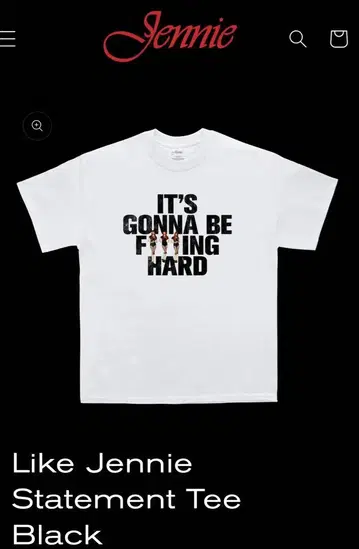 Like Jennie Statement Tee Black