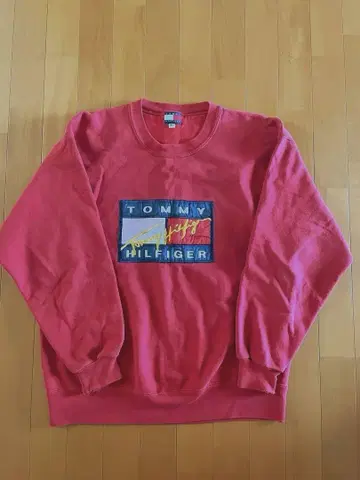 TOMMY HILFIGER 빨간색 맨투맨 트레이닝복