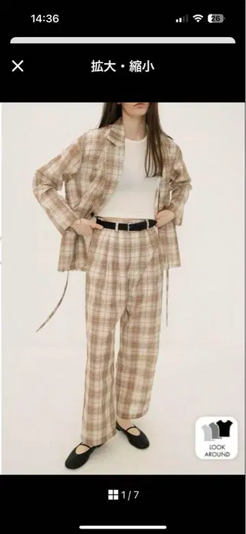 [ CLANE ] SHEER STRAIGHT PANTS CHECK 1