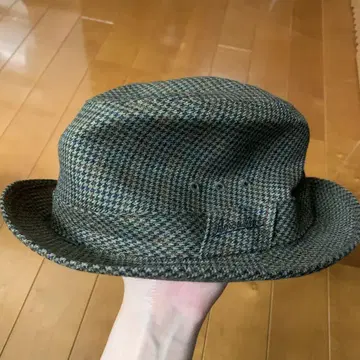 이탈리아제 Borsalino 볼사리노 남성용 햇 체크 하운드투스