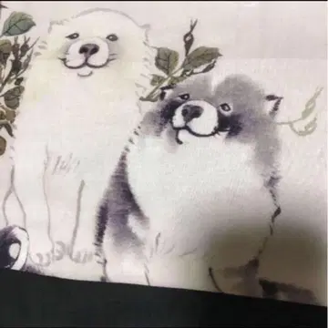 어른용 병코대 반폭 오비 나가사와 로세츠 장미나비강아지 그림 강아지
