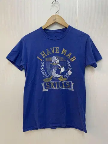 Hanes Disney 도널드 덕 T셔츠 구제 의류 디즈니랜드 S