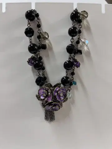 ANNA SUI 안나수이 목걸이 장미 3연