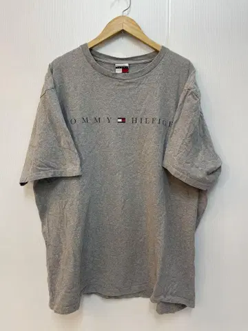 TOMMY HILFIGER 90s 로고 T셔츠 XXL 미국제 그레이