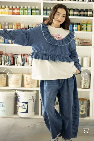 [ NKJ 2025SS ] BELT BARREL DENIM 인디고 블루