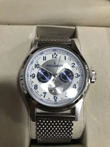 푸조 1049s 스테인리스 스틸 메쉬 손목시계