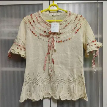 5876 새상품 핑크하우스 반팔 니트