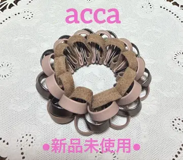 미사용 새상품 acca 아카 루프 스크런치 핑크 베이지