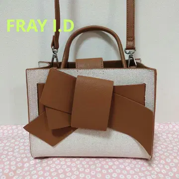 FRAY I.D 데님풍 리본 미들백