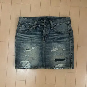 Johnbull 데미지 데님 미니 스커트